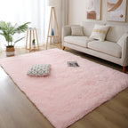 tapis fluffy rose 40x60cm