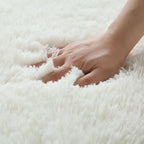 tapis fluffy violet
