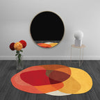 tapis forme irrégulière coloré