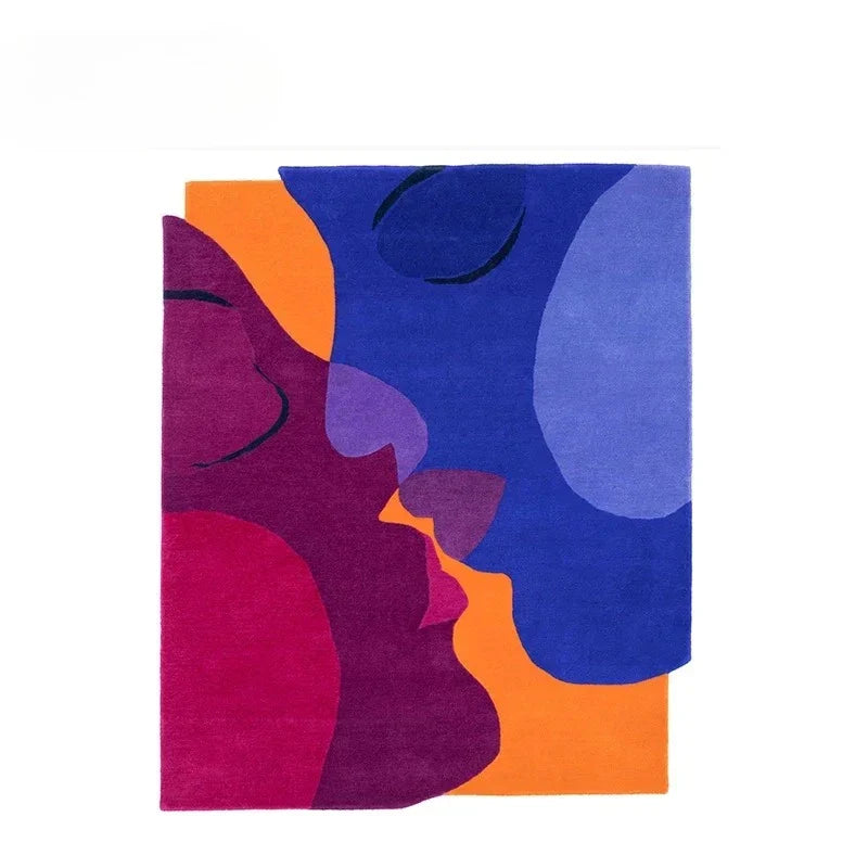 tapis géométrique coloré 80x120cm