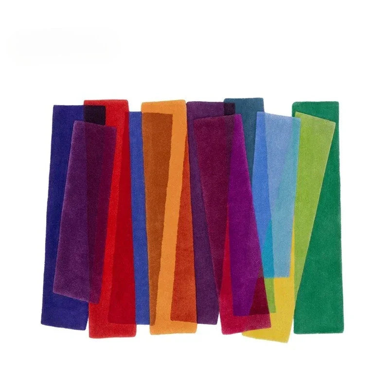 tapis géométrique multicolore 80x120cm