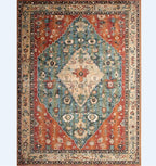 tapis indien rouge 40x60cm