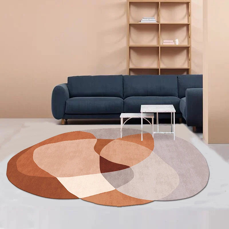 tapis irrégulier salon