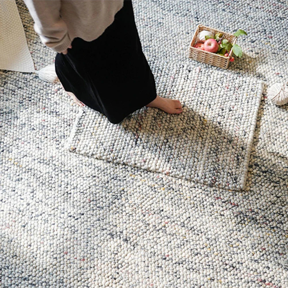 tapis laine bouclée