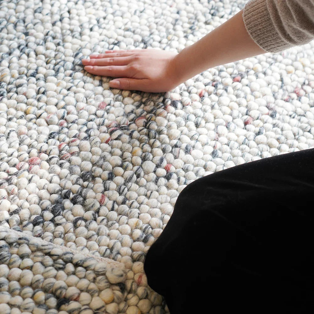 tapis laine bouclée
