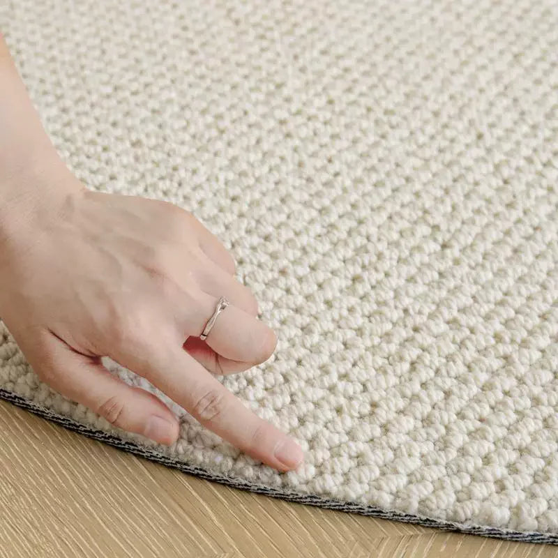tapis laine rond