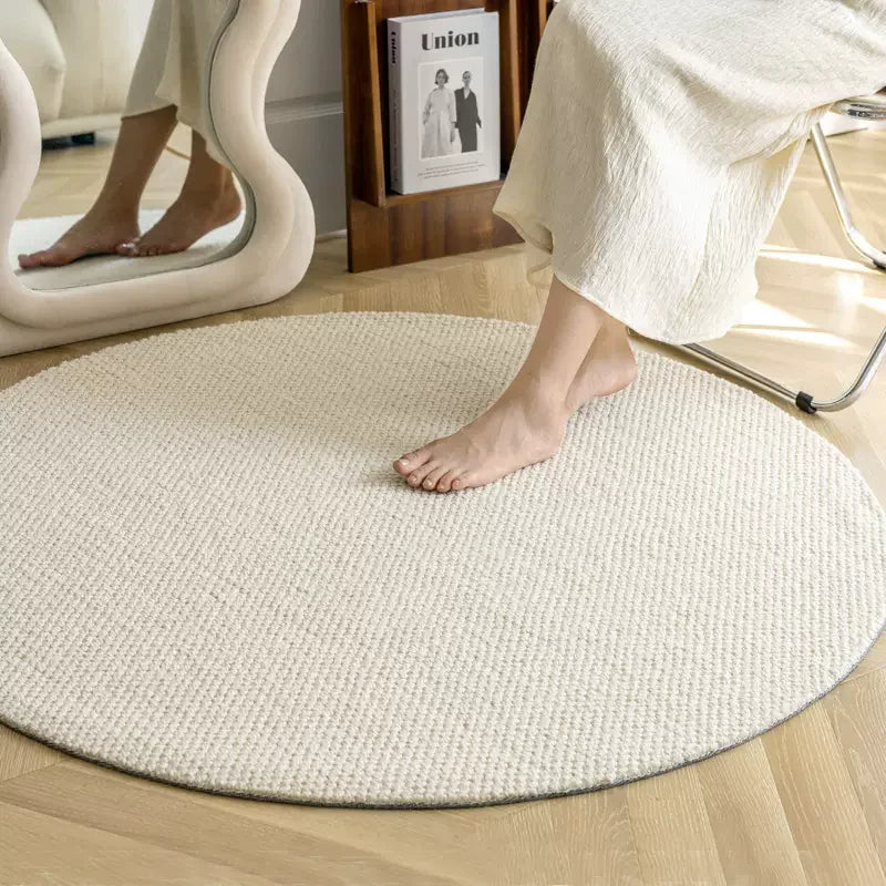 tapis laine rond