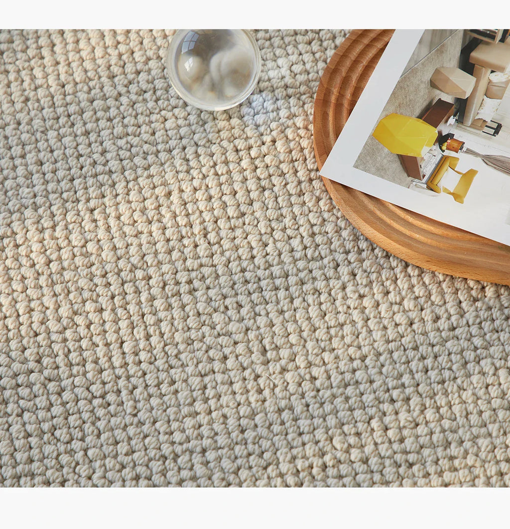 tapis laine rond