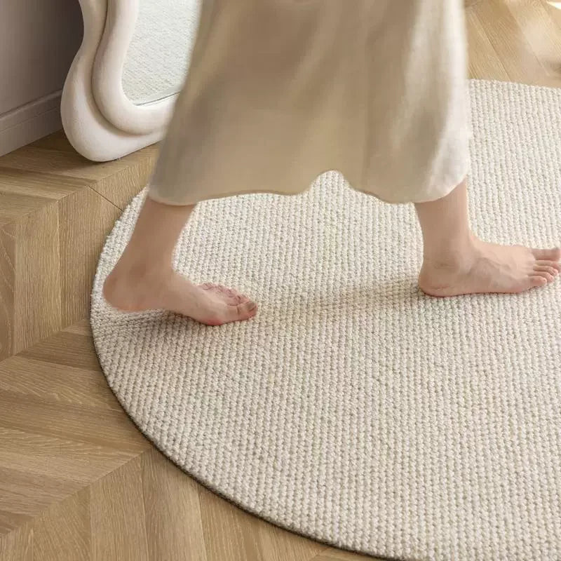 tapis laine rond
