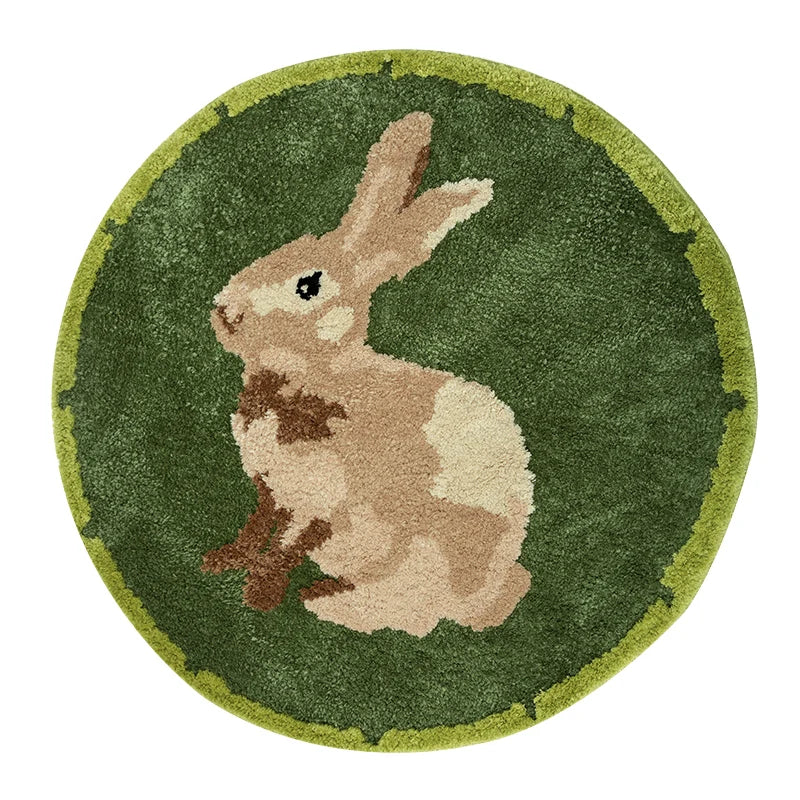 tapis lapin chambre enfant 80cm