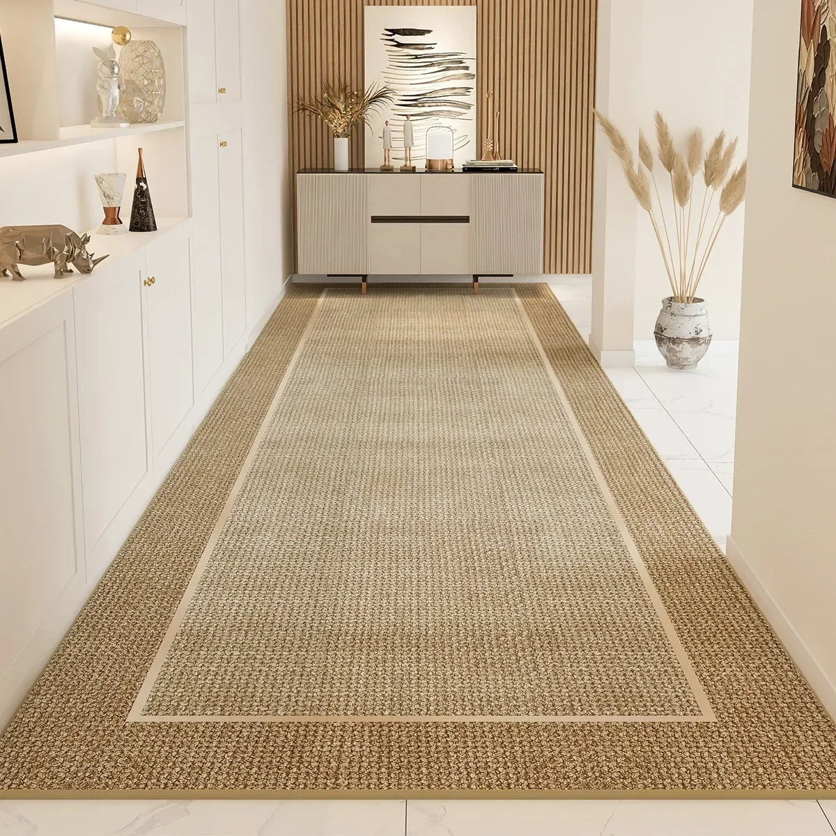 tapis long couloir beige 60x150cm