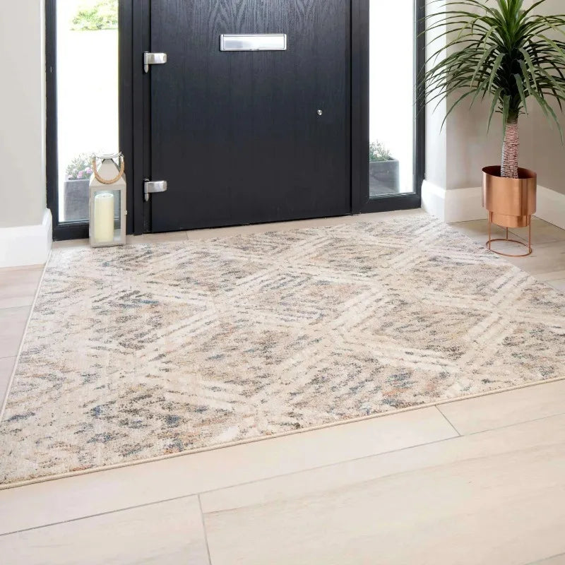 tapis poil ras beige