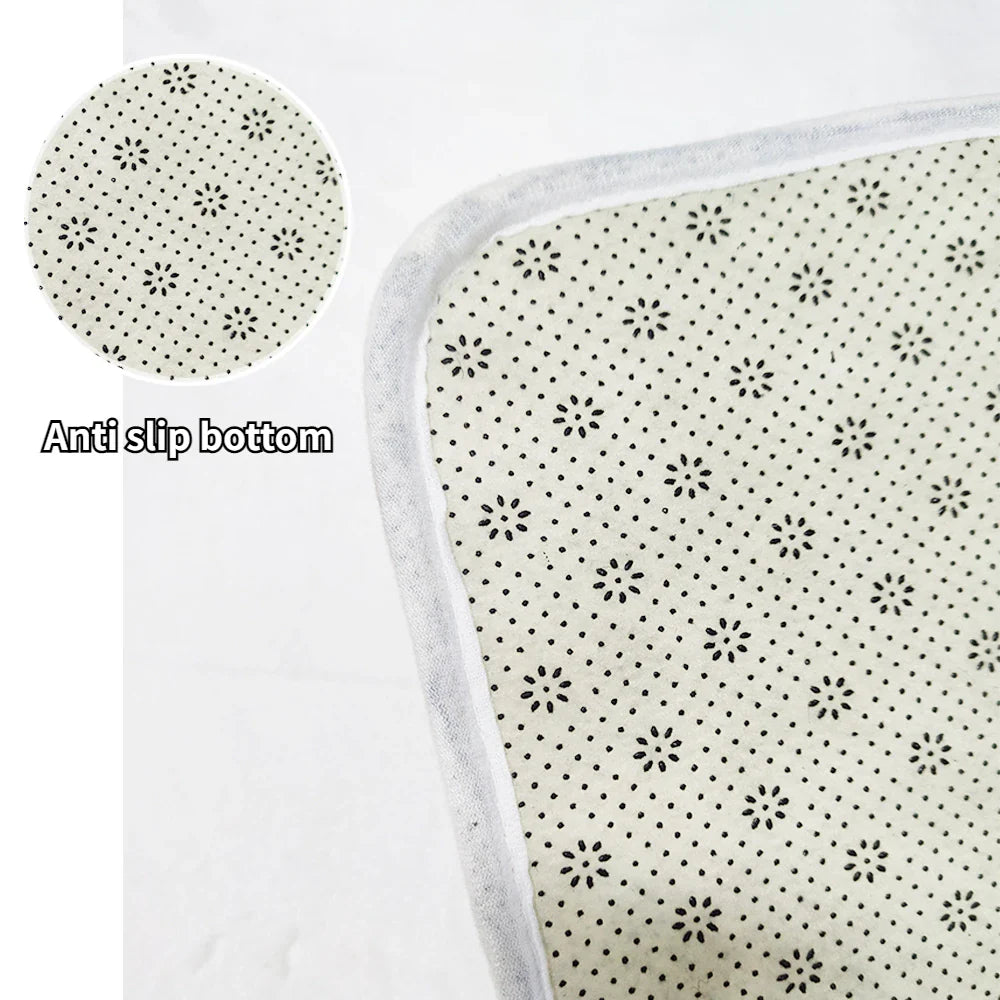 tapis rayé multicolore