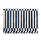 tapis rayé noir et blanc 60x90cm