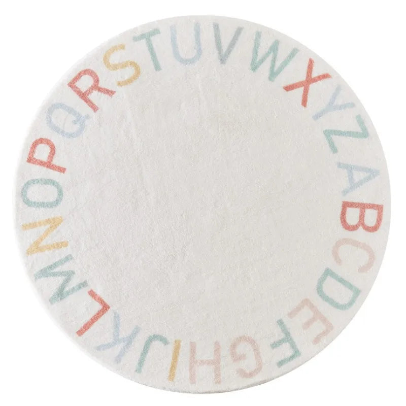 tapis rond alphabet 80cm