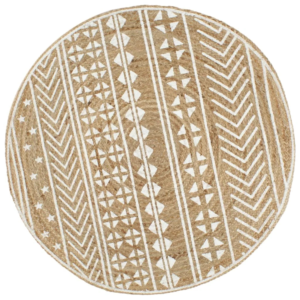 tapis rond en jute