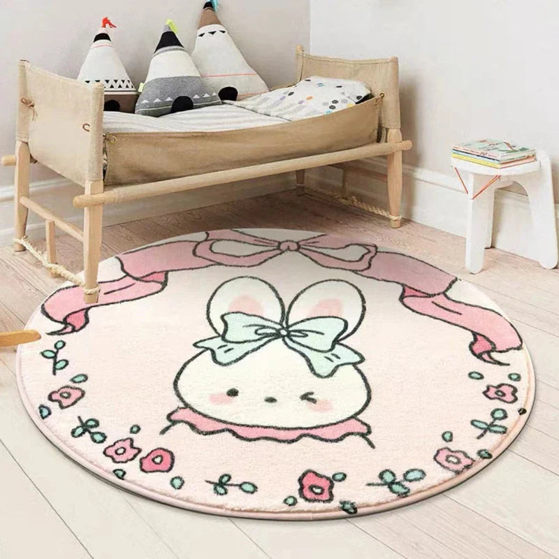 tapis rond lapin 80cm