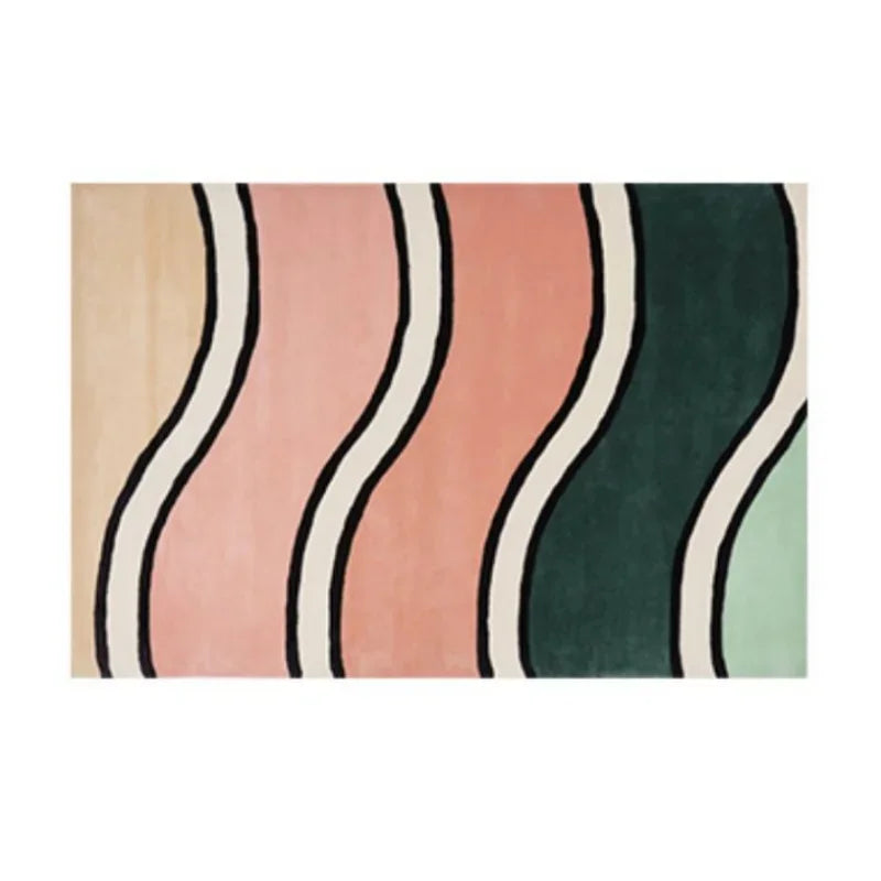 tapis rose arc en ciel 80x120cm