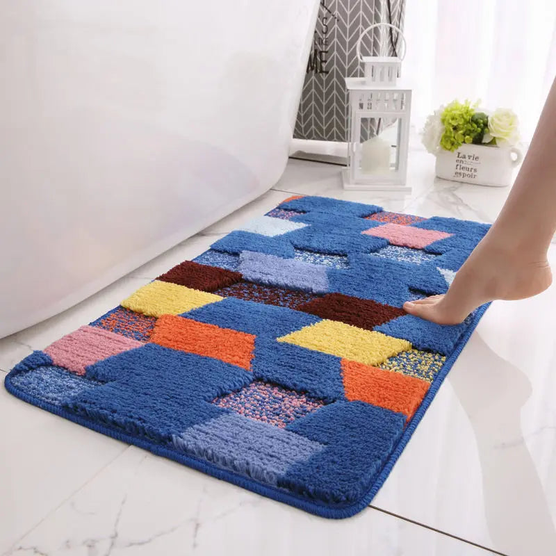 tapis salle de bain coloré