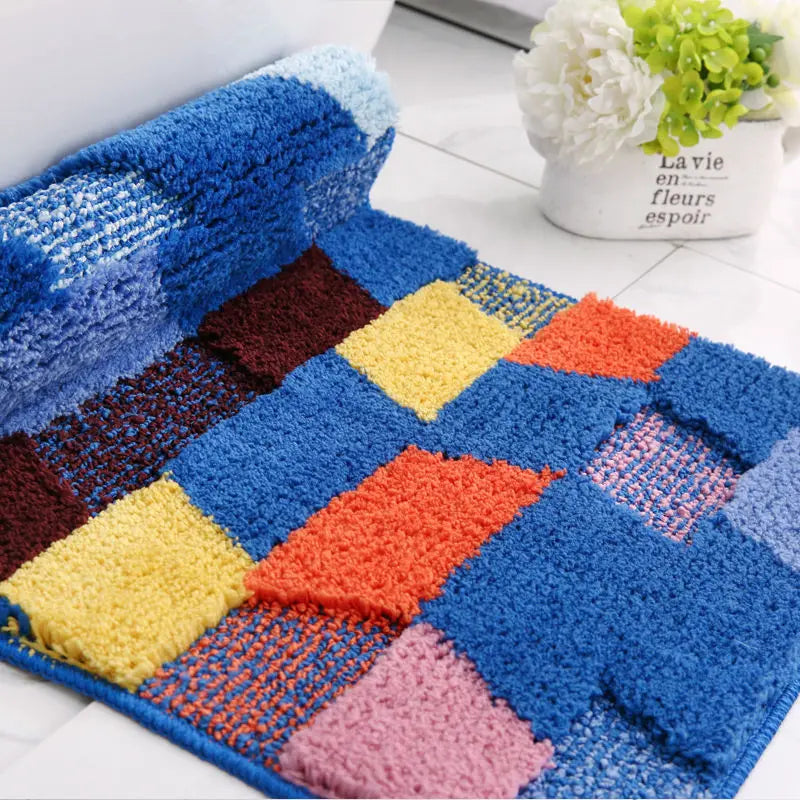 tapis salle de bain coloré