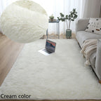 tapis shaggy blanc 40x60cm