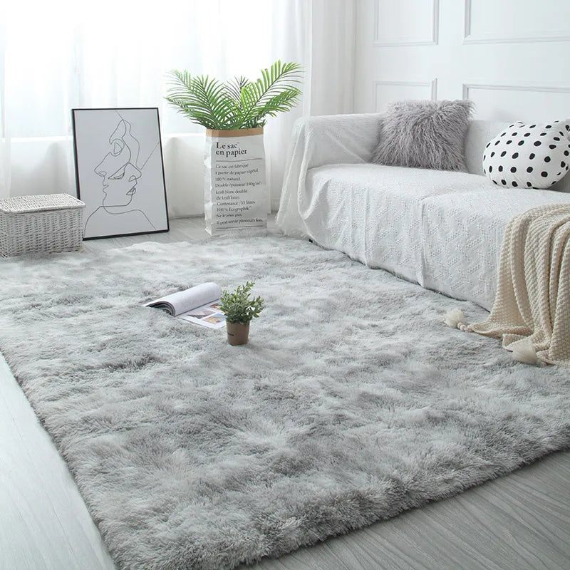 tapis shaggy gris 40x60cm