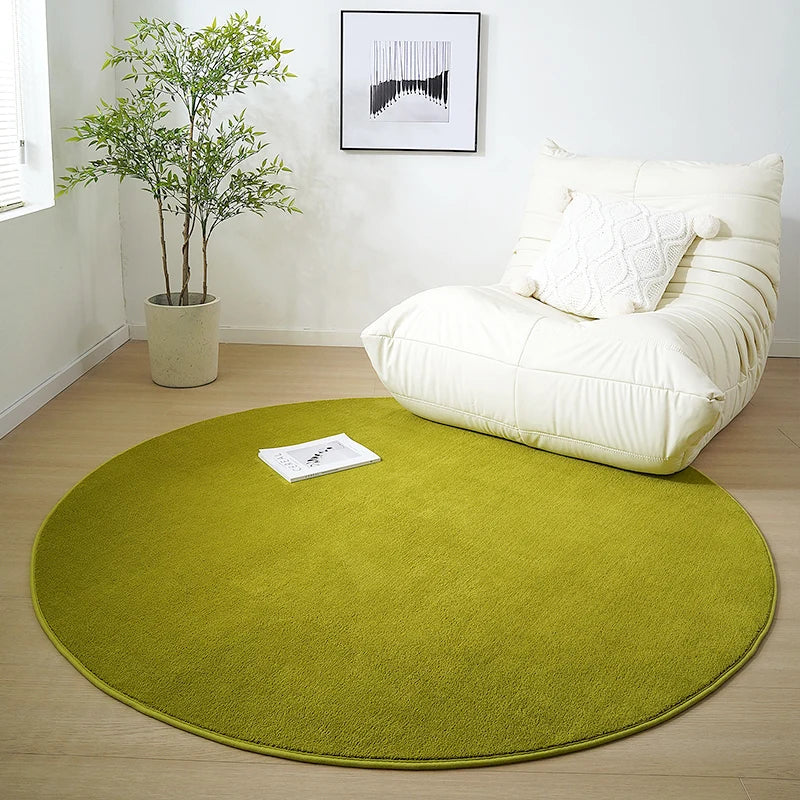 tapis uni vert 80x80cm